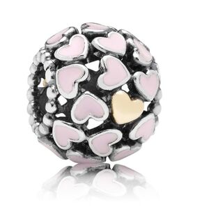 Pandora Sterling Silver + 14K Gold Abundance of Love Heart Bead 791283en40